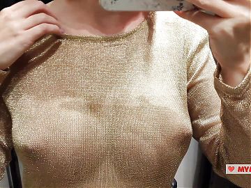 Try On Haul Transparent Clothes, Completely See-Through. At The Mall. See on me in the fitting room